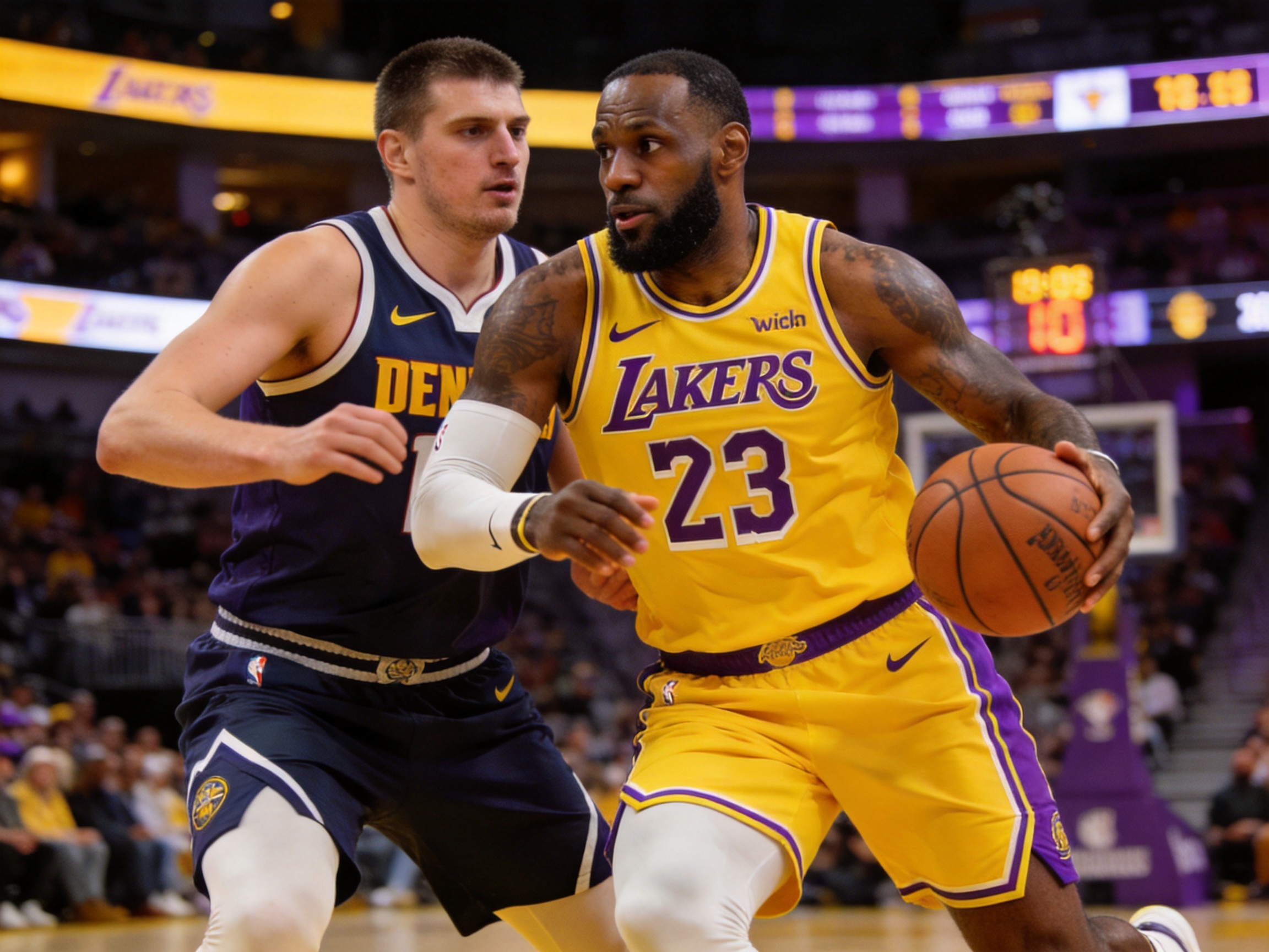 NBA总决赛湖人掘金第五场集锦配图